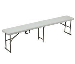 6 ft White Bench